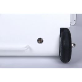 ALLNET Standdisplay 43 Zoll Outdoor Kundenstopper mit Akku oh. Touch mit Laufrollen 1500Nits Android Farbe schwarz