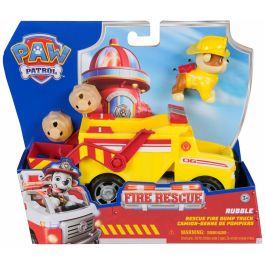 Spinmaster Patrulla Canina Rubben Vehicules + 2 Projectiles SPI6072662 Figurine pour Enfants A partir de 3 ans Bomberos y Rescate