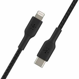Câble USB-C vers Lightning Belkin CAA004BT2MBK Noir 2 m