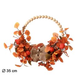 Corona d'automne pour porte 35 x 35 cm avec fleurs et ruban de jute - Décoration naturelle, Halloween, Action de grâce Precio: 23.832. SKU: B142CJYSQQ