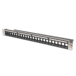 Digitus Patchpanel 1U 24 Ports Modulaire Rackmount Cat5e, Cat6, Cat6a Noir