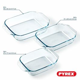 Ensemble de plats de cuisson au four Pyrex Transparent 3 Pièces