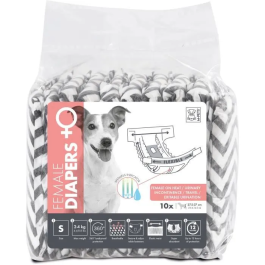 M Pets MPE6953182735557 Pañales pour chiens - Protection 12h avec indicateur d'humidité - Taille S pour contour LP 17,5-37 cm et 2-4 kg - Lot de 10 Precio: 34.02. SKU: B1FE8QLB4R