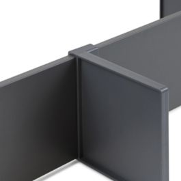 Emuca Kit d'accessoires de séparation pour intérieurs de tiroirs Vertex-Concept, largeur 600 mm, Aluminium et Plastique, Gris antracite
