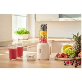 Sencor SBL 9130WH Mixeur à Smoothie Portable - Blanc - 500 ml, 11.1 V, Batterie Li-Ion, Lame Titane, Affichage LED, Fonction Impulsion, USB-C