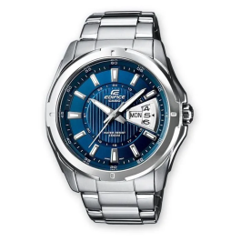 Casio EF129D2AVEF Montre Homme Analogique Acier Inoxydable Cadran Bleu Étanche