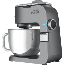 Sencor STM 7900 PAUL 1 - Robot pâtissier 6 L 1500 W, bol inox, pétrisseur, mixeur, fonction Pulse, éclairage LED