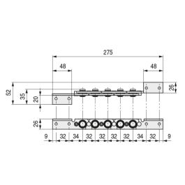 Q&Q Articulation coude courte 275mm 5 nuds