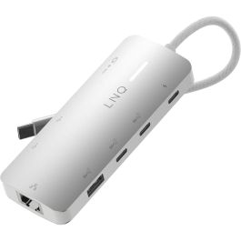 Hub USB Linq Byelements LQ49081PS Blanc Gris