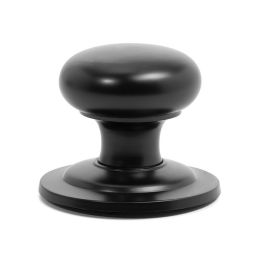 Jandel Poignée de porte plate mate D67, noire, diamètre de base 85mm