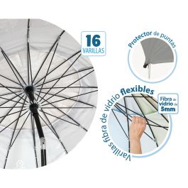 Parasol de plage Gris Ø 220 cm SPF50+ Boho