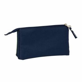 Trousse Fourre-Tout Triple El Pulpo Blue marine Vert militaire 22 x 12 x 3 cm