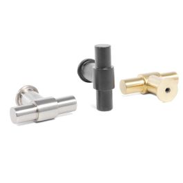 JANDEL Tirador Zmk ''T'' 50Mm Noir Mat, Laiton et Nickel