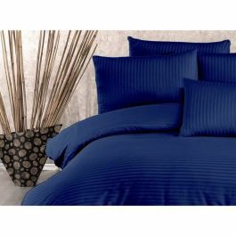 Housse de couette 220x240 cm et 2 taies d'oreiller 60x60 cm, 70% polyester, 30% coton - Bleu - ASI8683743939268