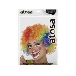 Perruque bouclée multicolore pour clown 60 grammes - Idéale pour fêtes et animations enfants