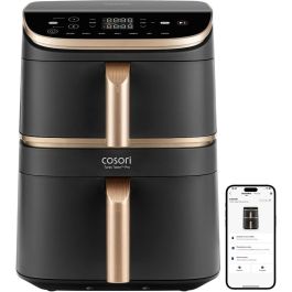 Cosori Freidora sin aceite Turbo Tower Pro Smart - 10,8 L - 2 depósitos - 7 programas - 2630 W - Negro AAAVL96408