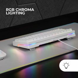 Clavier pour jeu Mars Gaming MKMINIPROWYES Qwerty US Blanc