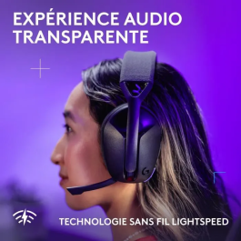 Logitech G Casque Gamer sans fil G321 LIGHTSPEED - Bluetooth, micro Flip-Up, 20h autonomie, 210g - Noir