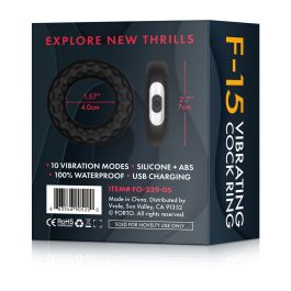 Anneau Pénis Forto Noir (Taille unique)