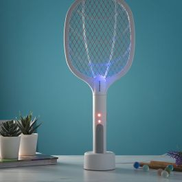 Raquette Anti-insectes Rechargeable 2 en 1 avec Lumière UV KL Rak InnovaGoods