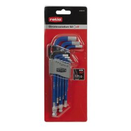 RATIO Jeu de 9 clés Allen magnétiques avec embout sphérique, tailles 1,5 mm à 10 mm Precio: 32.4999996. SKU: B1DCCFDNEF