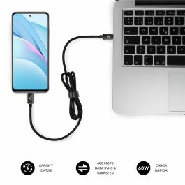 Câble USB-C vers USB-C Subblim OPTIMUS Noir 2 m