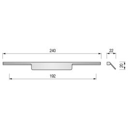 Tiradores Poignée Iowa 192 mm Champagne