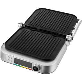 Sencor SBG 6231SS - Grill électrique avec écran LCD, plaques amovibles antiadhésives (30x25 cm), puissance 2100 W, surface CoolTouch