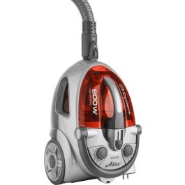 Sencor SVC 730RD-EUE2 Aspirateur traîneau sans sac Cyclone 800 W Moteur ECO - Conteneur 1.5 L - Filtre HEPA lavable - 76 dB(A) - Argent/Rouge