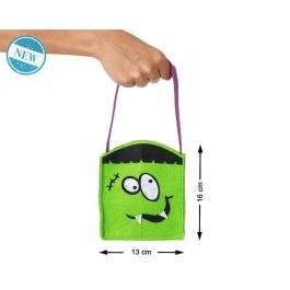 Sac en tissu vert avec anse et motif monstre pour bonbons, 16 cm - Accessoire Halloween pour enfants Precio: 1.728. SKU: B1AQ3PLN28