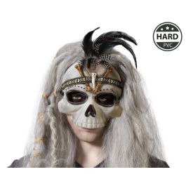 Masque de crâne noir avec plumes grises pour déguisement voodoo - Accessoire Halloween et théâtre tribal Precio: 11.4999996. SKU: B1G78MGJGR