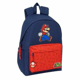 Cartable Super Mario Trick Rouge Bleu foncé 31 x 43 x 13 cm