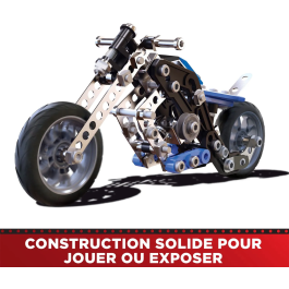 Bandai - Meccano - Kit de Construction Moto - Coffret 5 Modèles à Assembler - 174 Pièces - Jeu Éducatif de Mécanique - APM20103