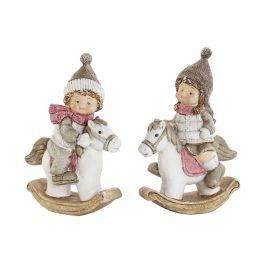 Décorations de Noël DKD Home Decor Multicouleur 8,8 x 4,8 x 12,5 cm (2 Unités)