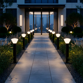 Borne LED Extérieure "Digos" 100cm 5W 220VAC 3000K Noir