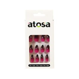 Fausses Ongles Forme Amande Dégradé Noir et Fuchsia pour Halloween, Fêtes et Photoshoots, Maquillage Precio: 1.068. SKU: B155GS2TW8
