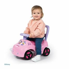 Smoby Porte-bébé 2 en 1 Minnie avec Boîte sous le Siège et Klaxon SMO3032160109689 dès 10 Mois Fabriqué en France