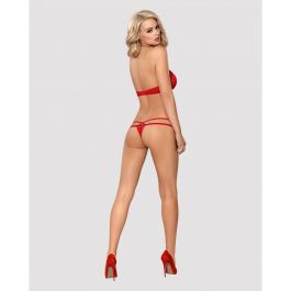 Ensemble de Lingerie Obsessive 838-SET-3 Rouge S/M