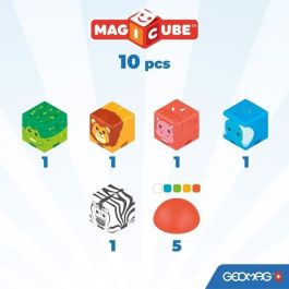 Geomag Bloc Magnétique Safari 10 Pièces Jeux Educatif A partir de 12 Mois GEO0871772003052