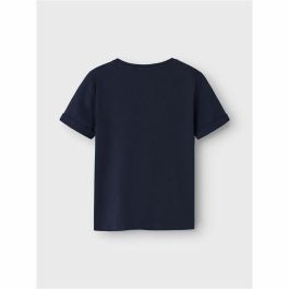 T shirt à manches courtes Enfant Name It Nmmvux Bleu