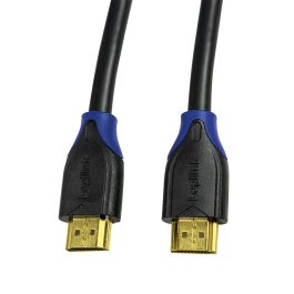 LogiLink CH0063 Câble HDMI Ethernet Haute Vitesse 3m, Compatible 4K 60Hz, Noir, Plaqué Or