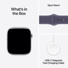 Apple Watch Series 11 Aluminium 46mm Argent Bracelet Sport Violet Nebelviolett
