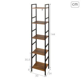 Étagère Max Home Fer Bois MDF 5 Etagères 30 X 144 X 24 CM