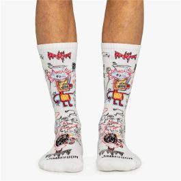 Chaussettes Jimmy Lion Athletic Basquiat Batman Blanc