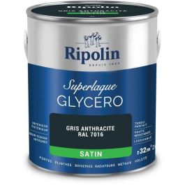 Laque glycéro gris anthracite RAL 7016 satin - RIPOLIN - 2 L Precio: 62.8899996. SKU: B12ZWVKFZF