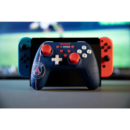 Konix Manette de jeu filaire pour Nintendo Switch, Switch 2 et PC (PSG - Bleu, blanc, rouge) avec vibration, bouton capture écran et câble 3 m