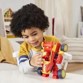 Hasbro Armure Mécanique Iron Man et Véhicule 2 en 1 Marvel Iron Man et ses Amis HASG14745P0, Jouet pour Enfants à partir de 3 ans