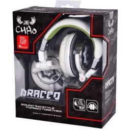 Thermaltake TteSPORTS DRACCO - Casque Gaming avec Micro sur Fil - Fréquence 10-22000 Hz - Connexion 3,5 mm - Couleur Vert et Blanc
