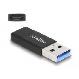 DELOCK USB 3.2 Gen 2 Adapter USB Typ-A Stecker zu USB Type-C Buchse schwarz