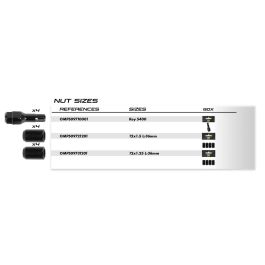 Omp Speed Jeu De 4 Écrous Étoile M12x1.25 Long 36 mm Clé 17-19 Couleur Noire Din 10.9 OMPS09731201